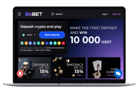 0xbet Casino Mockup
